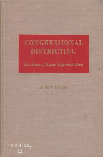 Congressional Districting: the issue of equal representation