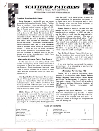 Scattered Patchers Newsletter vol 6 Feb-March 1996 #2