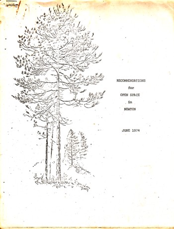 Recommendations for Open Space in Newton, Mass, June 1974