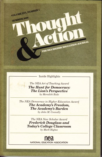 Thought & Action 2000 Summer vol xvi #1
