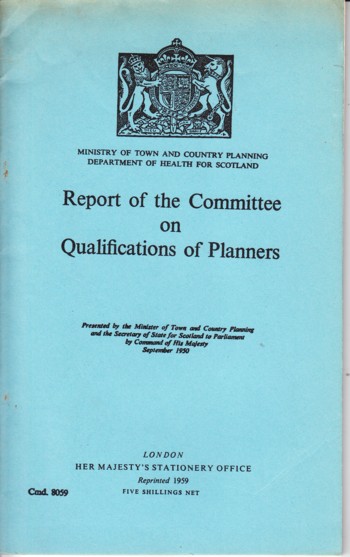 Report of the Committee on Qualifications of Planners