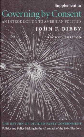 Supplement to Governing by Consent, 2nd edition