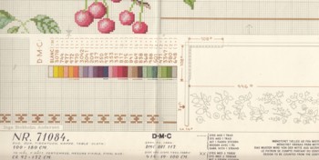 Charted Design #71084: Table Cloth with Fruit Motifs