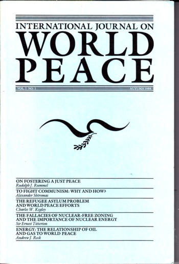 International Journal on World Peace vol 1 #1 Autumn 1984