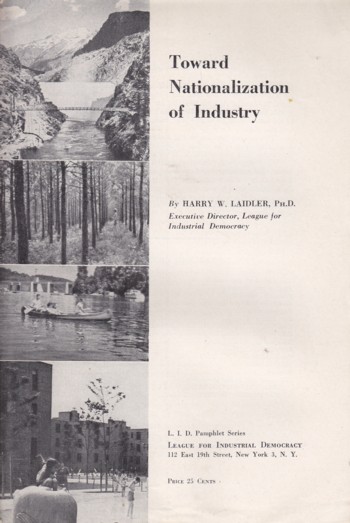 Toward Nationalization of Industry