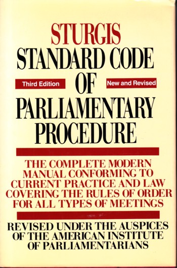 Standard Code of Parliamentary Procedure third edition