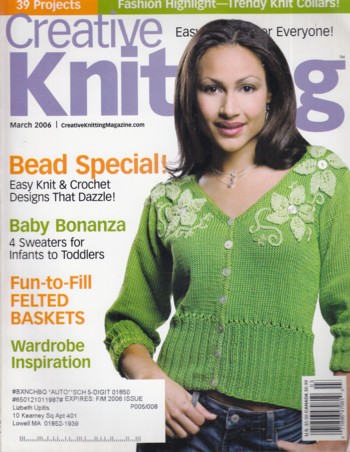 Creative Knitting 2006 March bead special