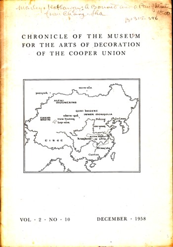 Chronicle of the Museum for the Art of Decoration 1958 Dec