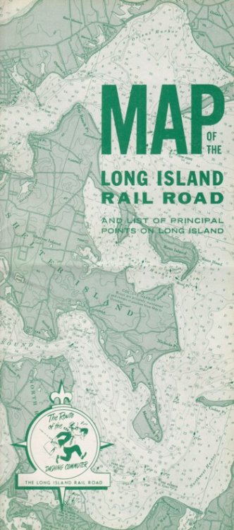 Map of Long Island showing the Long Island Rail Road