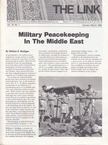 The Link: Military Peacekeepiing in The Middle East 1983 Jan/Mar