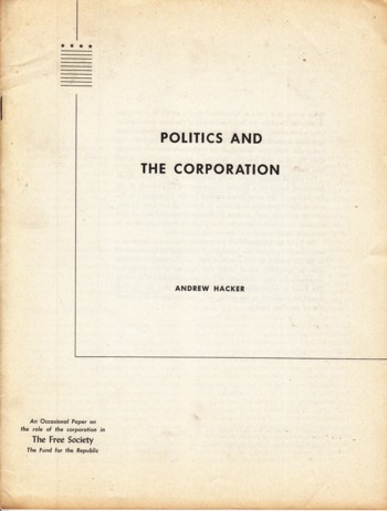 Politics and the Corporation