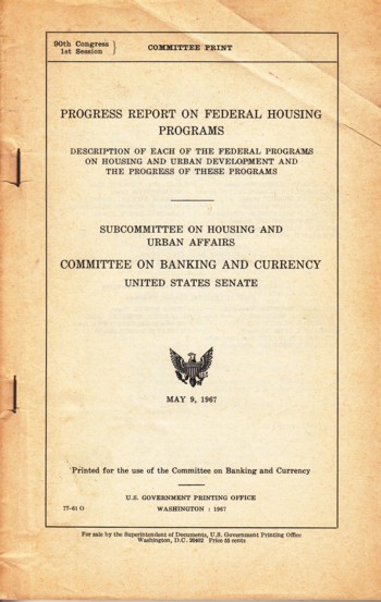 Progress Report on Federal Housing Programs