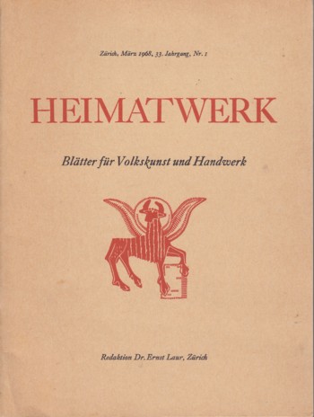 Heimatwerk, Booklet on Swiss Folkart and Handwork