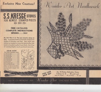 Wonder Art Needlework 1937 Spring Season