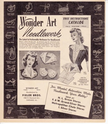 Wonder Art Needlework 1943 Fall Season