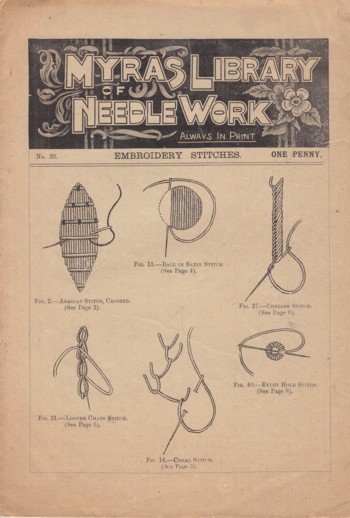 Myra's Library Needle Work: Embroidery Stitches No. 23