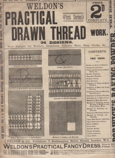 Practical Drawn Thread Work: 34 illustrations, #52, vol 5
