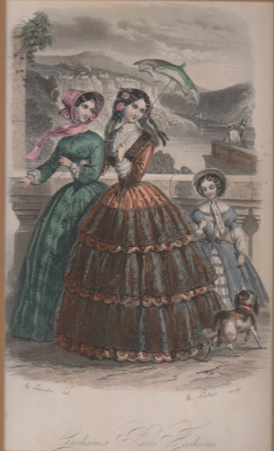 (Broadsides) Graham's Paris Fashion: Hand colored engraving