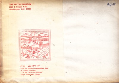 Transfer design from the Pictorial Commonplace Books of Thomas Tr evely