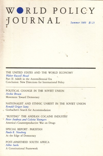 World Policy Journal 1989 Summer