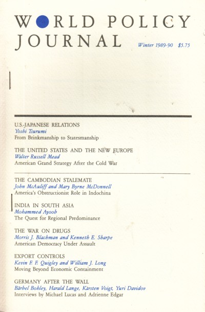 World Policy Journal 1989-90 Winter
