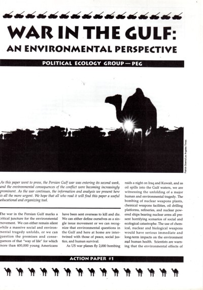 War in the Gulf: an environmental perspective: action paper #1
