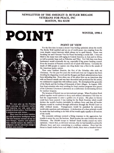 Newsletter of the Smedley D. Butler Brigade Winter 1990-1