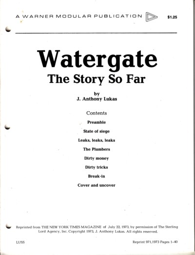 Watergate: the story so far