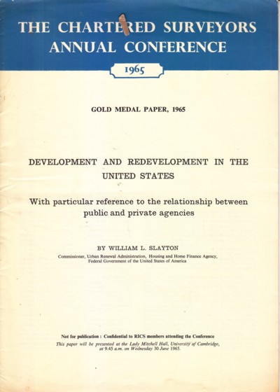 Chartered Surveyors Annual Conference 1965