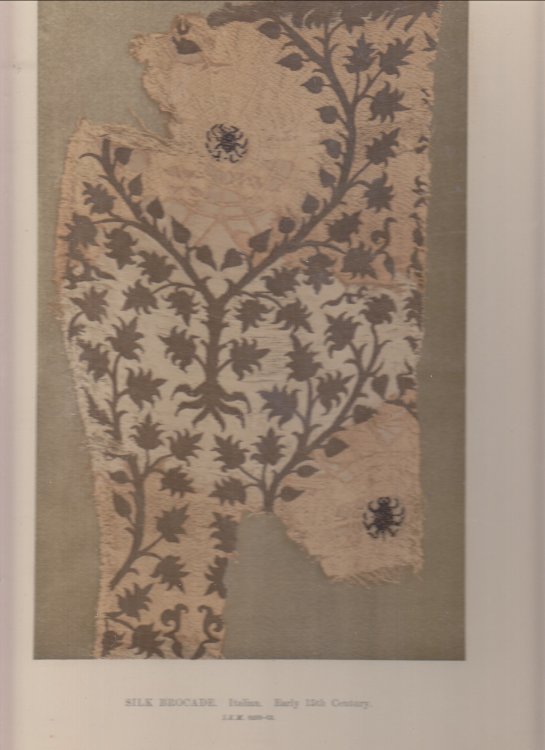 (Textile Print)Silk Brocade Italian 15th Century