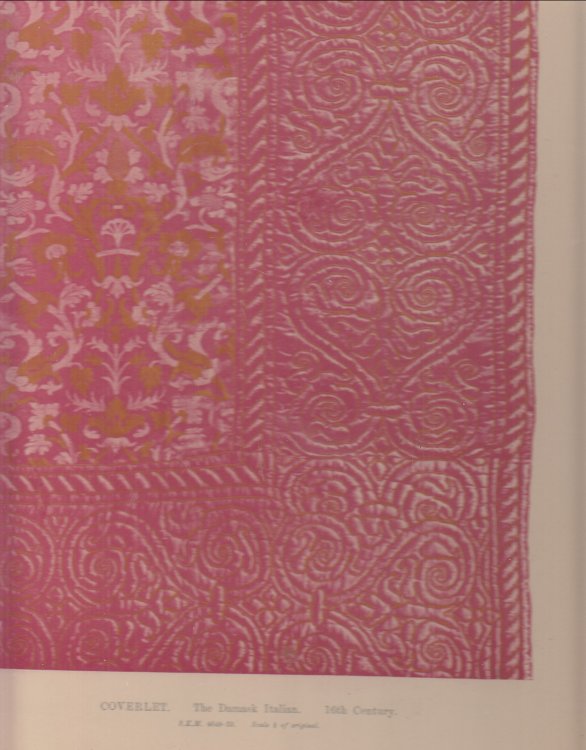 (Textile Print)Coverlet The Damask Italian 16th century