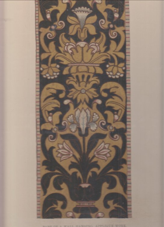(Textile Print)Part of a Wall Hanging Applique Work Italian 17th Centu