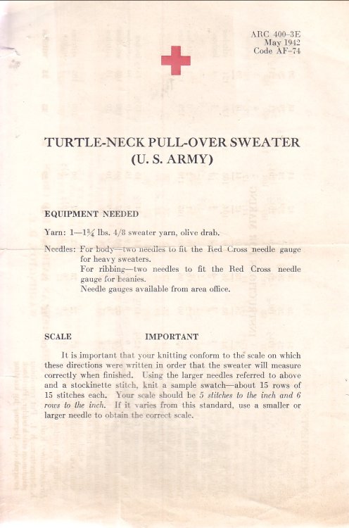 Turtle-Neck Pull-over Sweater (U.S. Army)