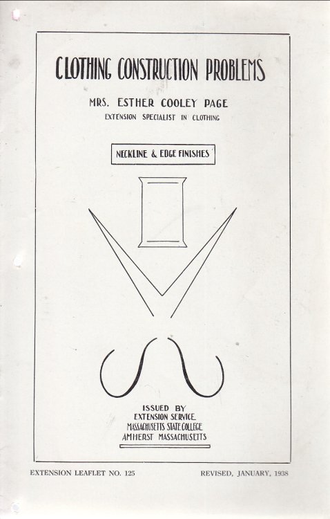 Clothing Construction Problems extension leaflet #125