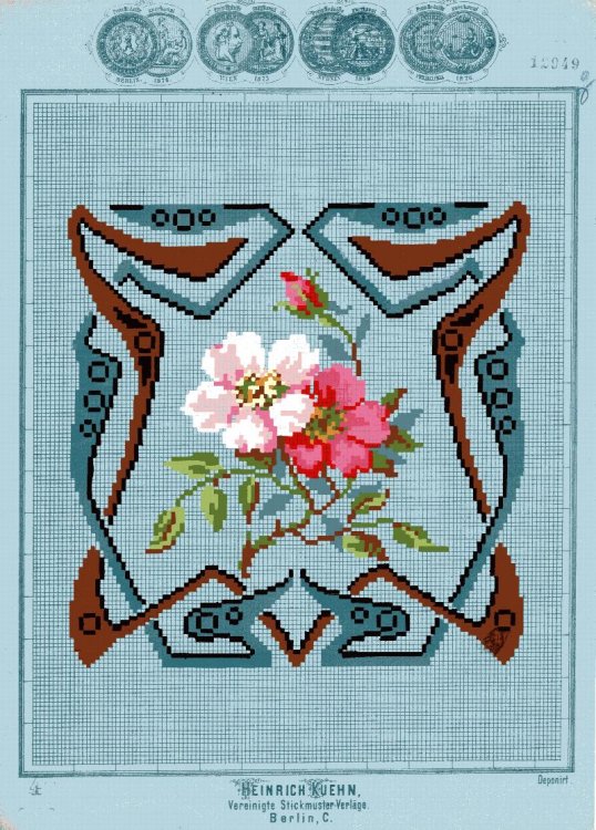 Berlin Wool Work: Floral design