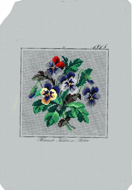 Berlin Wool Work: More Violets
