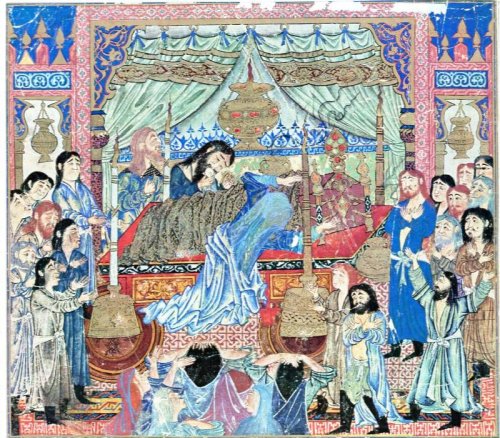 Shah-Nama of Firdawsi: The Bier of the Great Iskander Color Plat e.
