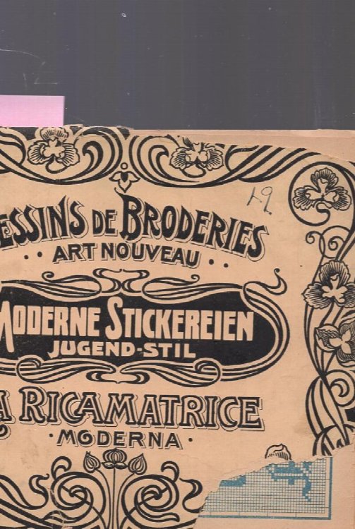 Dessins de Broderies-Art Nouveau, Moderne Stickereien Jugend-sti l, La Rica Matrice, Moderna