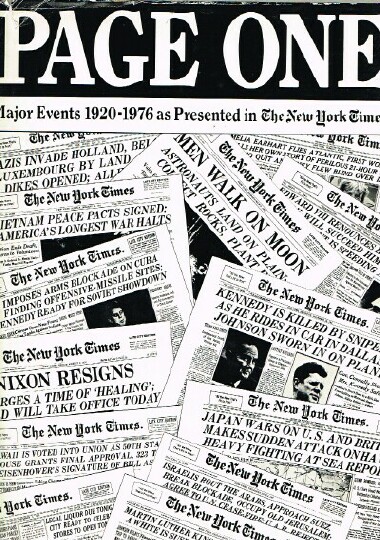 Page One Major Events 1920-1976 as Presented in the New York Times