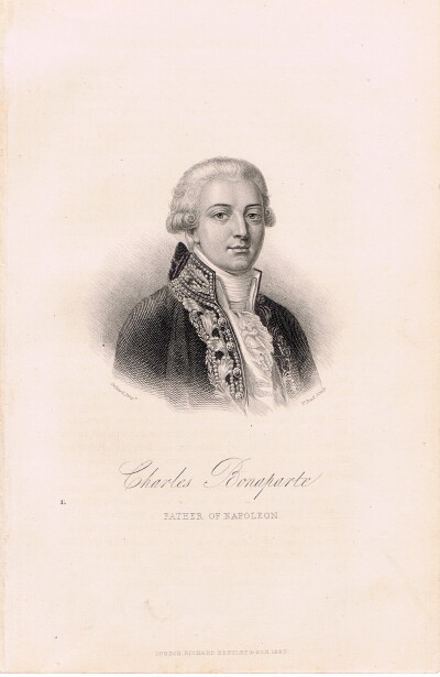 Charles Bonaparte, Napoleon's Father (Steel Engraving)