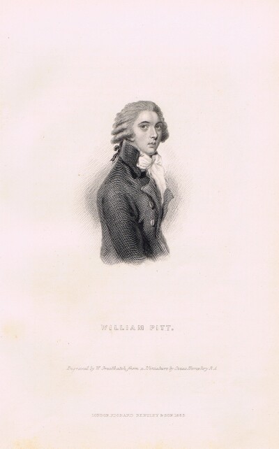 William Pitt, Prime Minister of England (Steel Engraving)