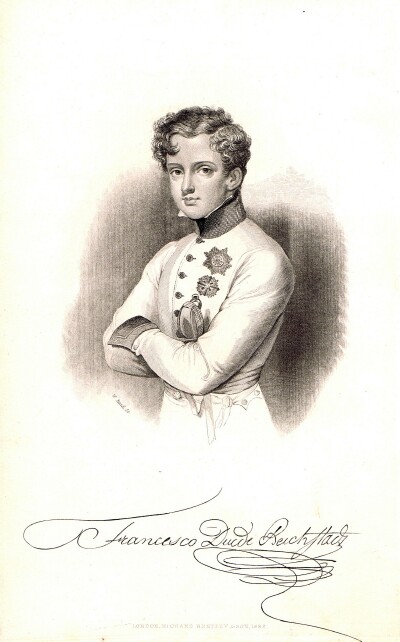 Napolon Franois Charles Joseph Bonaparte, Prince Imperial, King of Rome, Prince of Parma, Duke of Reichstadt (Steel Engraving)