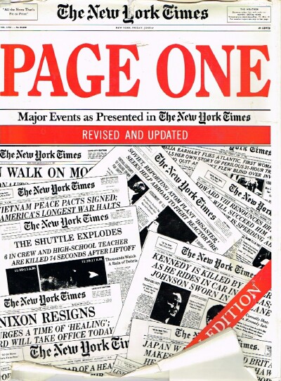 PAGE ONE Major Events 1920-1988 as Presented in The New York Times