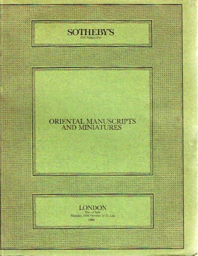 Sotheby's Oriental Manuscripts and Miniatures