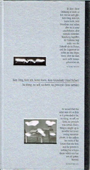 Joseph Kosuth: No Thing, No Self, No Form, No Principle (Was Certain) Kein Ding, Kein Ich, Keine Form, Kein Grundsatz (Sind Sicher)