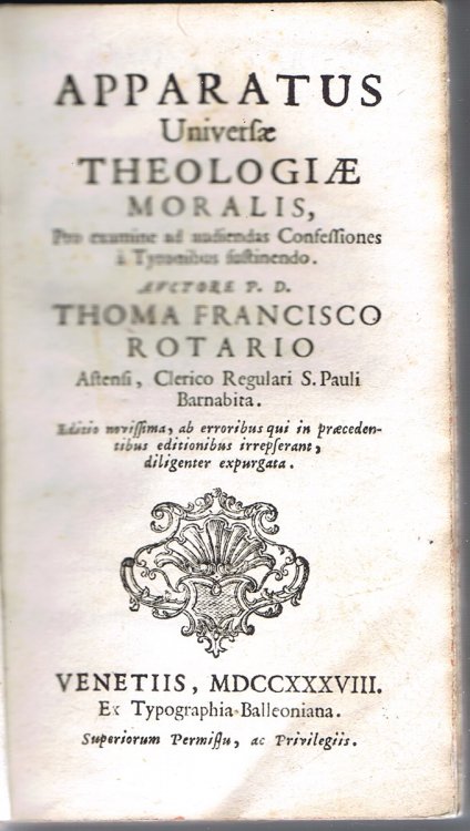 Image for Apparatus Universae Theologiae Moralis, Pro examine ad audiendas Confessiones a Tyronibus fustinendo Apparatus Universae Theologiae Moralis, Pro examine ad audiendas Confessiones a Tyronibus fustinendo
