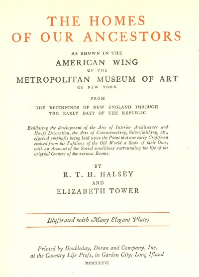 THE HOMES OF OUR ANCESTORS