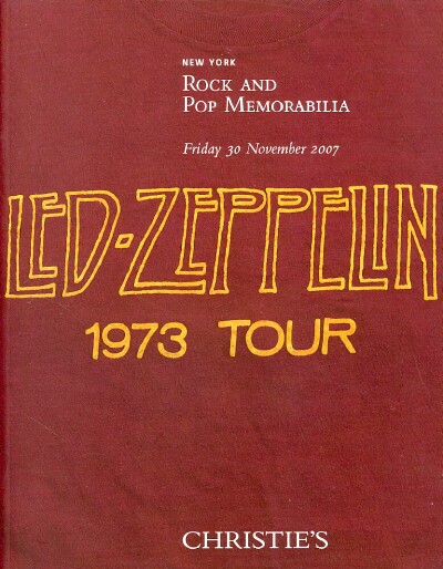 Rock and Pop Memorabilia (New York, November 30, 2007)