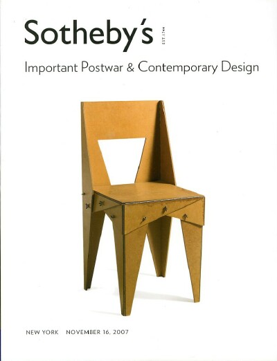 Important Postwar and Contemporary Design (November 16, 2007)