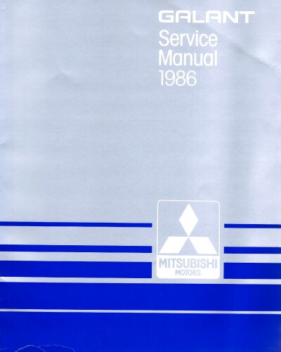 GALANT SERVICE MANUAL 1986